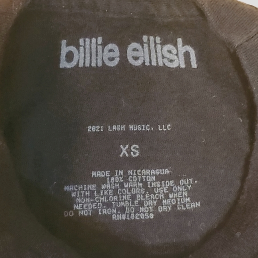 Billie Eilish Women's Black Happier than Ever Graphic T-Shirt XS - Picture 6 of 6
